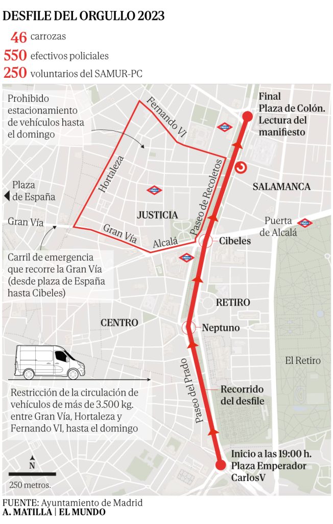 Más de 3.726 policías nacionales vigilarán el Orgullo desde el aire hasta el subsuelo el doble que el año pasado thumbnail