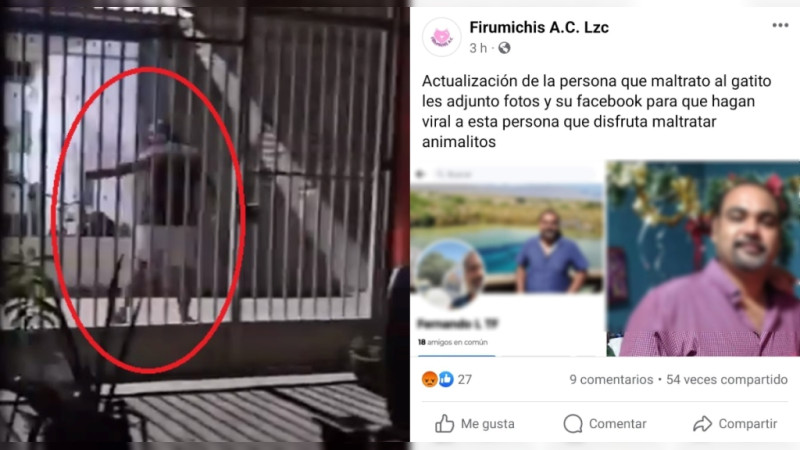 Exhiben a supuesto trabajador del IMSS por estrellar gato contra el suelo, en Lázaro Cárdenas, Michoacán thumbnail