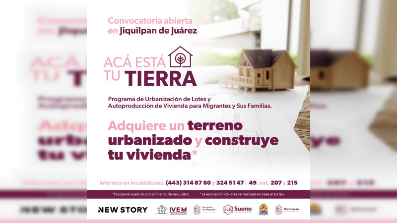 Por cerrar, convocatoria para que migrantes accedan a un lote para construir vivienda thumbnail
